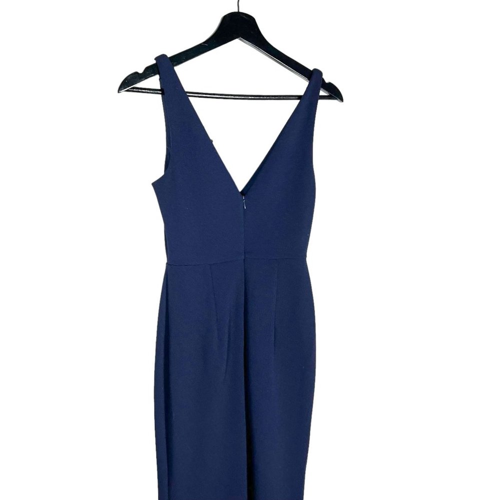 Lulus Melora Navy Blue V Neck Sleeveless Mermaid Full Length Dress XS - Picture 5 of 12